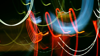 blurry light effect at the street