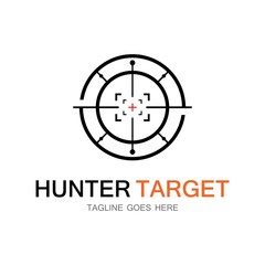 Target hunter vector illustration template design