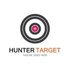 Target hunter vector illustration template design