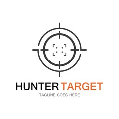 Target hunter vector illustration template design