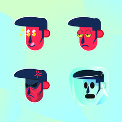 vector emoticons and icons set