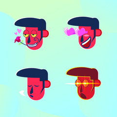 vector emoticons and icons set