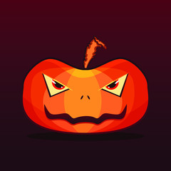 halloween pumpkin on black background