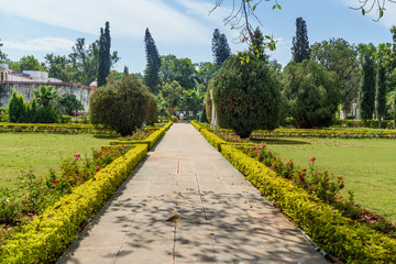 Obraz premium Saheliyon ki Bari gardens or Courtyard of the Maidens in Udaipur. India