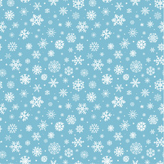 Simple snowflakes holiday seamless pattern. Vector eps10.