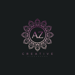 Fototapeta na wymiar Letter AZ Elegant initial logo vector