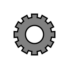 Cartoon Round Gear Vector Illustration