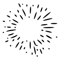 doodle design element, starburst doodle, firework doodle, sparkling doodle.