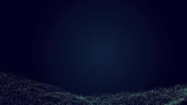 Empty copy space with abstract background motion transformation of dots flow swirls wave with of future innovation technology digital business with decentralize communication connection concept