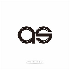 as Initial Letter Split Lowercase Modern Monogram linked outline rounded logo