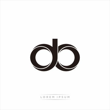 do Initial Letter Split Lowercase Modern Monogram linked outline rounded logo