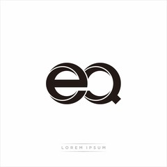 eq Initial Letter Split Lowercase Modern Monogram linked outline rounded logo