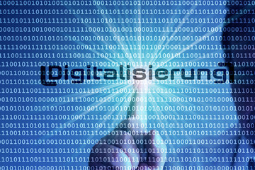 Ein Mann schlatet auf Digitalisierung