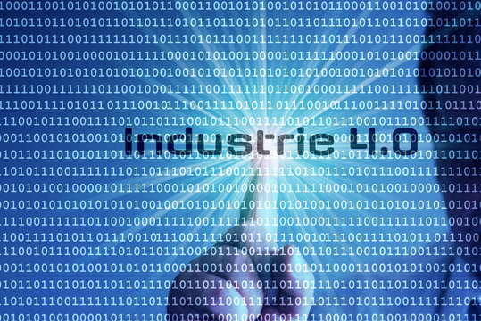 Ein Mann startet Industrie 4.0