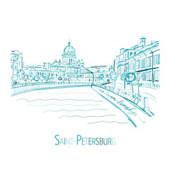 Saint Petersburg, Russia. Sketch for your design
