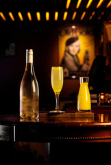 Champagne with orange juice