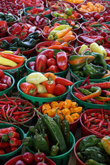 Organic, fresh pepper. Ecologic natural vegetable background.
