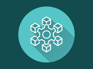 Blockchain - vector icon for graphic and web design.