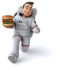 Fun astronaut - 3D Illustration