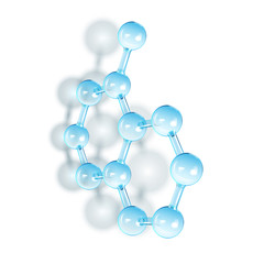 Spherical Rod Molecule Biochemistry Model Vector. Organic Chemistry Glass Molecule. Reflective And Refractive Molecular Chemical Compound. Atomic Components Transparent Realistic 3d Illustration