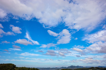 Beautiful Korean autumn sky scenery