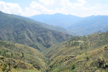 Naklejka premium Beautiful landscape in eastern part of Nepal hillside
