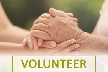 People, care and support. Giving helping hand concept