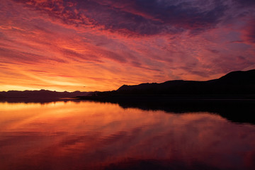 sunset in the mountains