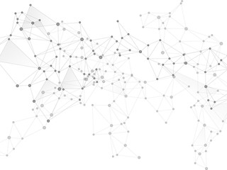 Gometric plexus structure cybernetic concept.