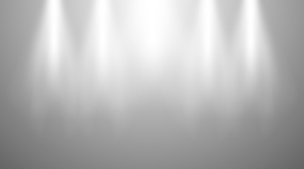 Vector realistic rays of light. Bright stage lighting