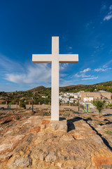 the cross in the viewpoint of Juviles (Spain)