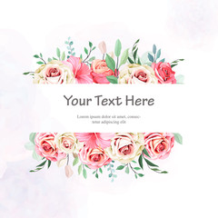 beautiful wedding invitation card and floral wreath designs