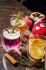 winter drinks in the cafe