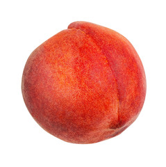 Peach isolated on white background with clipping path