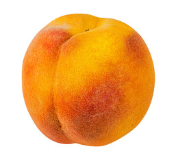 Peach isolated on white background with clipping path
