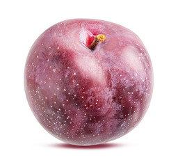 Plum isolated on white background with clipping path