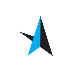 blue and black triangle logo vector