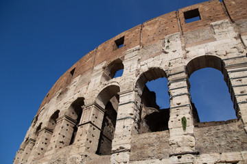 Obraz premium Outside Colosseum view , the world known landmark and the symbol of Rome, Italy.