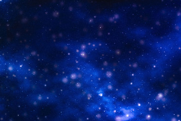 Stars, planet and galaxy in cosmos universe, space and time travel science background