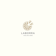 Dandelion Flower Logo Icon Design Template. Elegant, Luxury, Gold, Flower, Premium, Spa, Cosmetic, Boutique, Florist, Fashion, Modern Vector Illustration