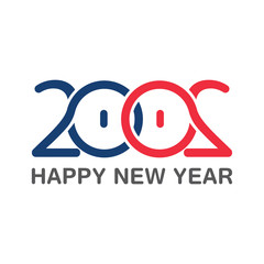 Happy New Year 2020 Text Design Patter, Vector illustration.