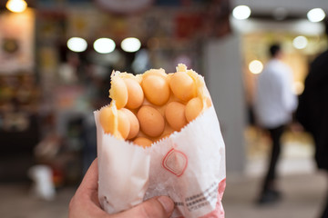 Egg waffles : Hong Kong’s street food　香港のエッグワッフル（鶏蛋仔）