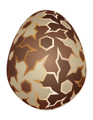 Dark and white chocolate egg.