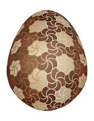 Dark and white chocolate egg.