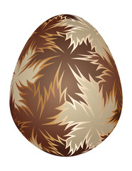 Dark and white chocolate egg.