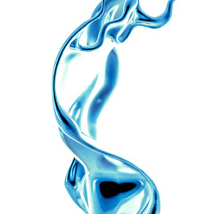 Splash fluid. 3d illustration, 3d rendering.