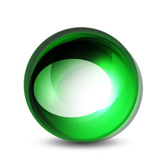 Abstract glass swirl spheres banner