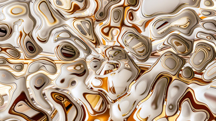 Bright background with a volumetric pattern and print. 3d illustration, 3d rendering.