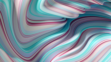 Elegant colored background with lines. 3d illustration, 3d rendering.