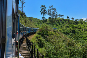 Fototapeta na wymiar Sri Lanka train railway landscape